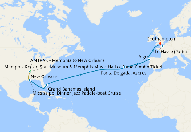 Cruise Itinerary Map