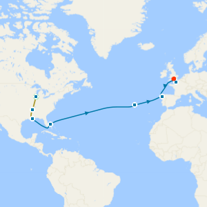 America's Music Cities & Caribbean with Transatlantic from New Orleans to Southampton