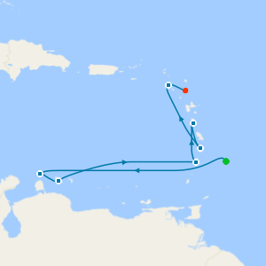 Eastern Caribbean from Barbados to Antigua