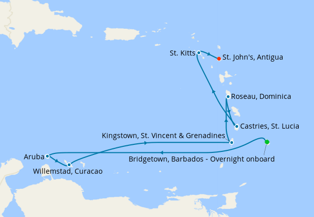 Cruise Itinerary Map
