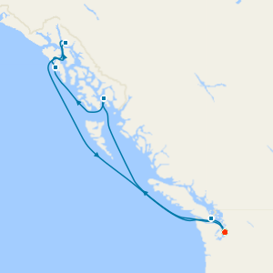 Alaska Cruise and 5nt Seattle Stay with Mt Rainer National Park & Snoqualmie Falls Tours