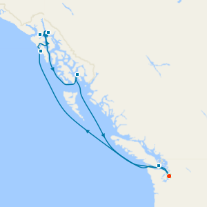 Alaska Cruise and 5nt Seattle Stay with Mt Rainer National Park & Snoqualmie Falls Tours