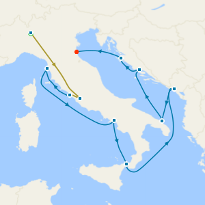 Swiss Alps, Bernina Red Train and Best of Italy & Croatia with Milan and Rome Stays