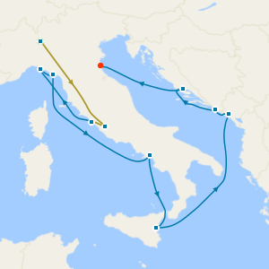 Swiss Alps, Bernina Red Train and Best of Italy & Croatia with Milan and Rome Stays