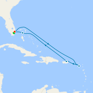 Eastern Caribbean from Ft. Lauderdale with 1nt Stay