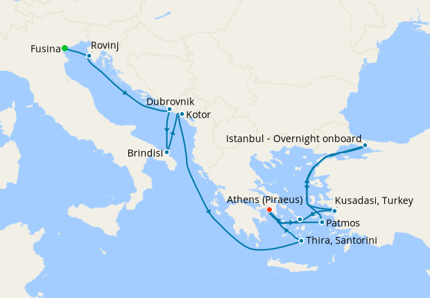 Cruise Itinerary Map