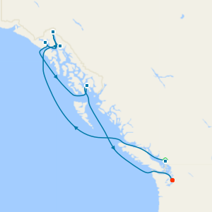 Alaska with Inside Passage from Vancouver with Stay