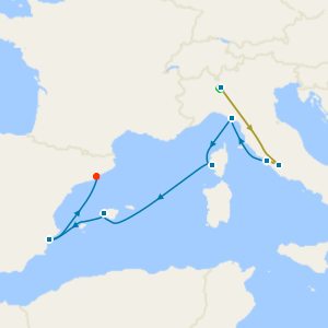 Swiss Alps, Bernina Red Train and Italy, France & Spain from Civitavecchia with Milan and Rome Stays