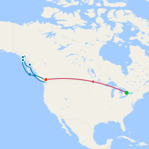 Toronto, Niagara Falls & Alaska Inside Passage from Vancouver with Stays