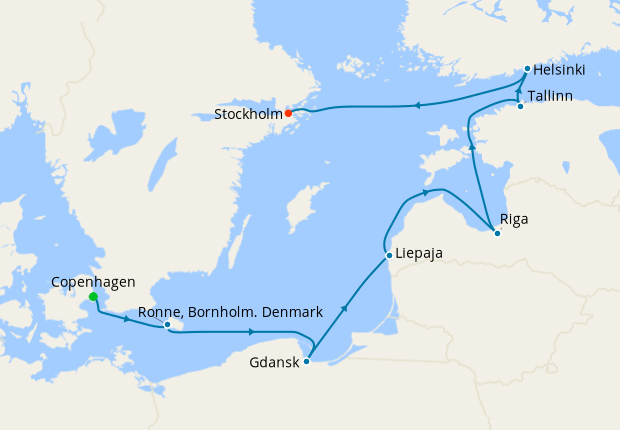 Cruise Itinerary Map