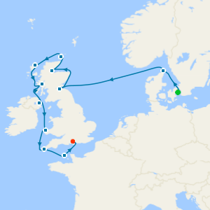 British Isles from Copenhagen - Fly Cruise