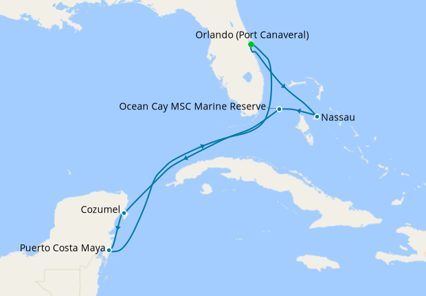 Cruise Itinerary Map