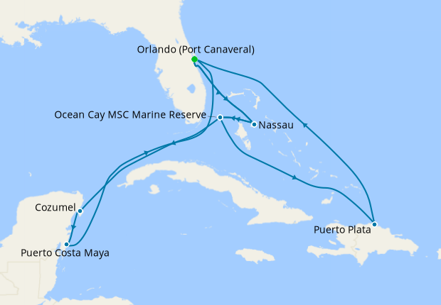 Cruise Itinerary Map