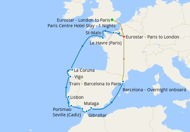 Cruise Itinerary Map