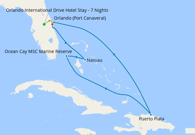 Cruise Itinerary Map