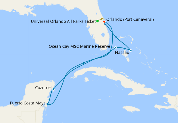 Cruise Itinerary Map