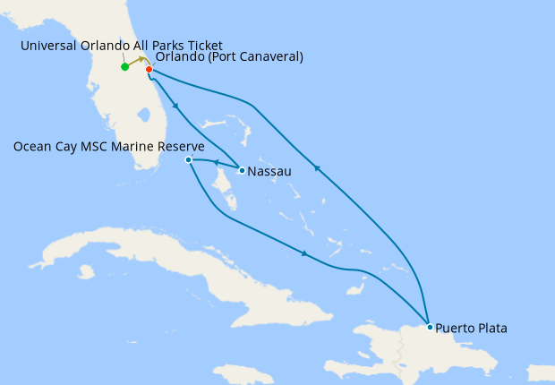 Cruise Itinerary Map