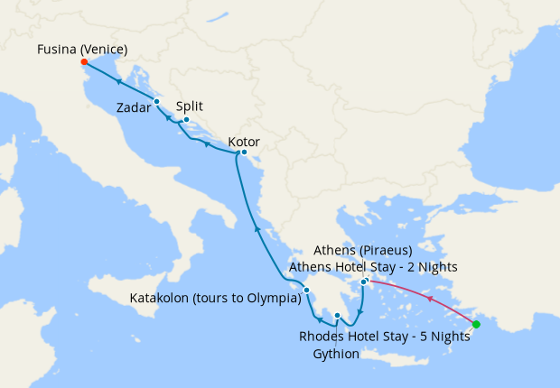 Cruise Itinerary Map