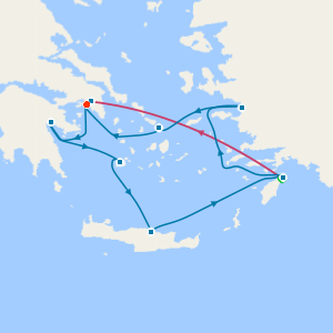 Luxury Rhodes Break & Greek Isles Voyage from Athens