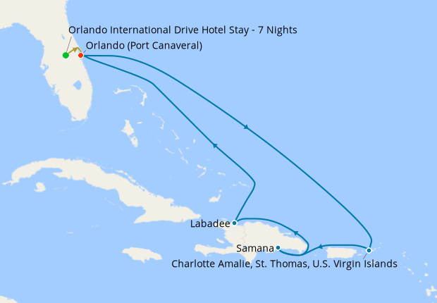 Cruise Itinerary Map