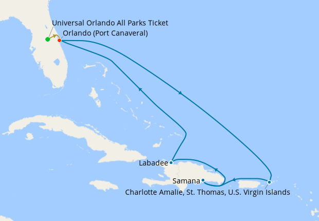 Cruise Itinerary Map