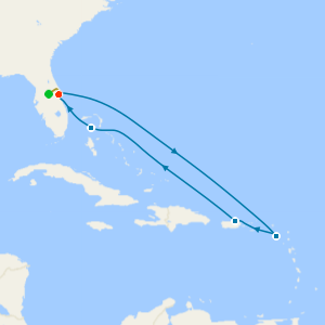 Eastern Caribbean & Perfect Day from Port Canaveral with Orlando Stay