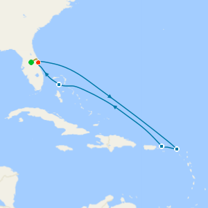 Eastern Caribbean & Perfect Day from Port Canaveral with Orlando Stay