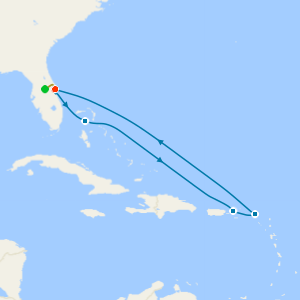Eastern Caribbean & Perfect Day from Port Canaveral with 7nt Orlando Stay and Car Hire