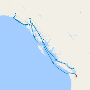 Alaska from Vancouver to Seattle with Stay