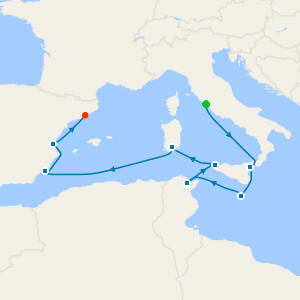 Western Mediterranean from Civitavecchia (Rome) - Fly Cruise
