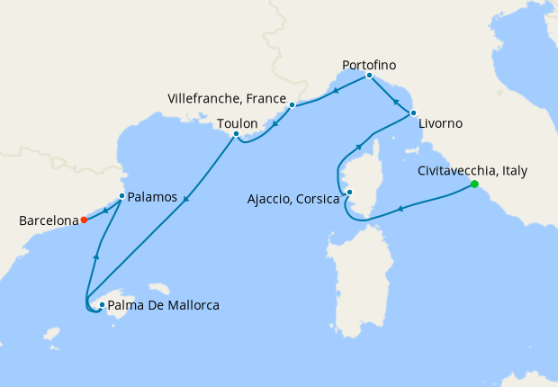 Cruise Itinerary Map