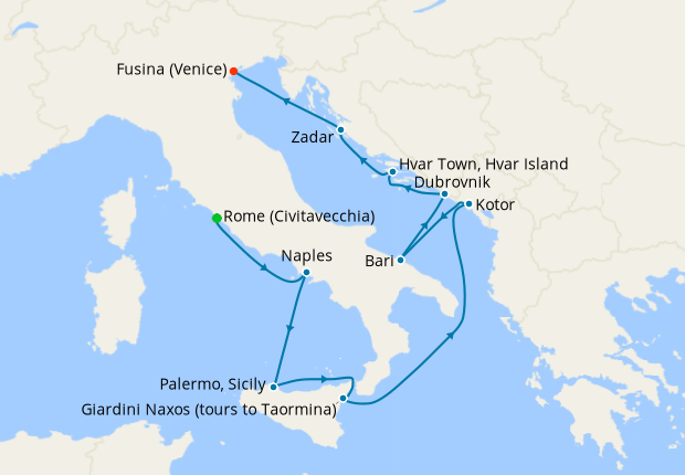 Cruise Itinerary Map