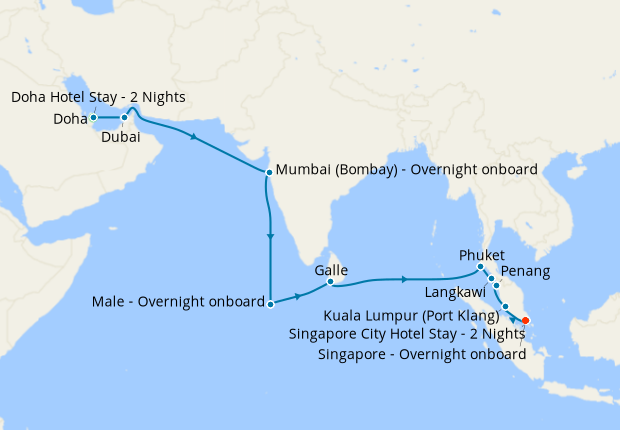Cruise Itinerary Map