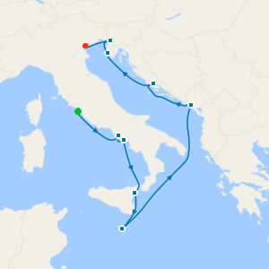 Adriatic Sea & Western Mediterranean from Civitavecchia (Rome) - Fly Cruise