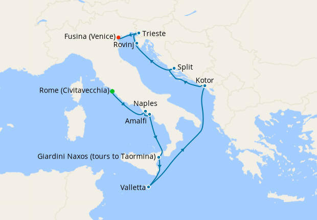 Cruise Itinerary Map