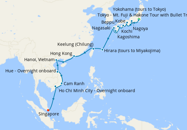 Cruise Itinerary Map