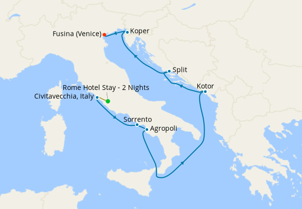 Cruise Itinerary Map