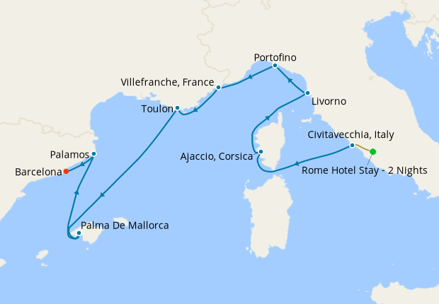 Cruise Itinerary Map