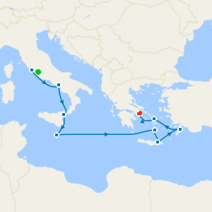 Luxury Stays in Rome & Athens, Greek Isles & Western Med Voyage