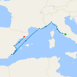 Luxury stays in Rome & Barcelona, Western Med Voyage