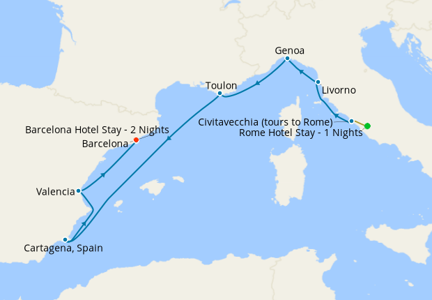 Cruise Itinerary Map