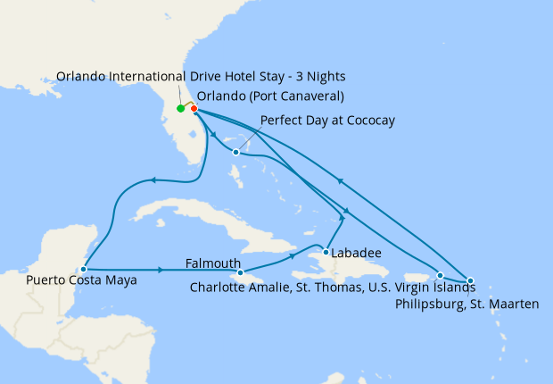 Cruise Itinerary Map