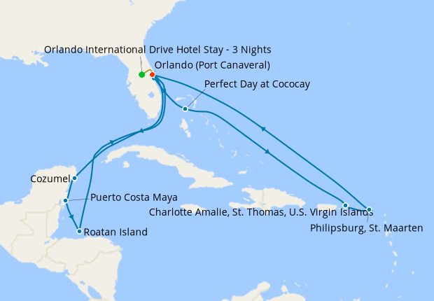 Cruise Itinerary Map