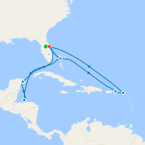 Eastern & Western Caribbean Adventure with Orlando Stay