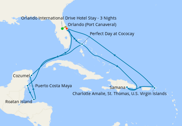 Cruise Itinerary Map