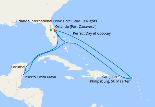 Cruise Itinerary Map