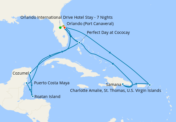 Cruise Itinerary Map