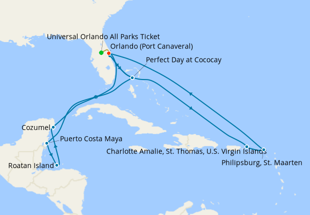 Cruise Itinerary Map
