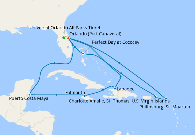 Cruise Itinerary Map