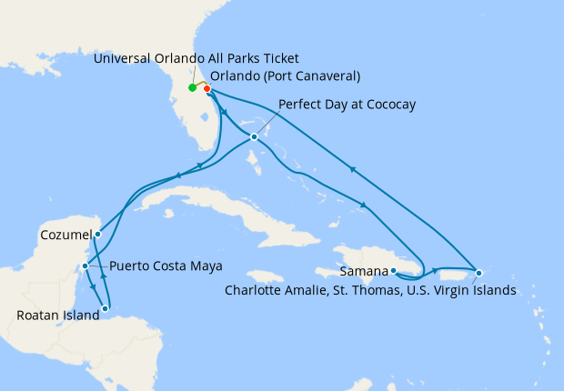 Cruise Itinerary Map